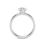 Photo of Niu 1 ct tw. Lab Grown Diamond Oval Solitaire Engagement Ring 14K White Gold [BT1918WE-I095]