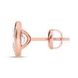 Photo of Mellen 1 CT. T.W. Lab Grown Diamond Solitaire Earring 10K Rose Gold [SE1918R-I095]