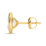 Photo of Mellen 1 Carat T.W. Lab Grown Diamond Solitaire Earring 10K Yellow Gold [SE1918Y-I095]