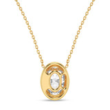 Photo of Mellen 1 Carat T.W. Lab Grown Diamond Solitaire Pendant 14K Yellow Gold [SP1918Y-I095]