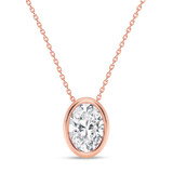 Photo of Mellen 1 CT. T.W. Lab Grown Diamond Solitaire Pendant 14K Rose Gold [SP1918R-I095]