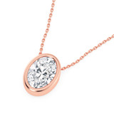 Photo of Mellen 1 CT. T.W. Lab Grown Diamond Solitaire Pendant 14K Rose Gold [SP1918R-I095]