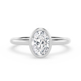 Photo of Niu 3 ct tw. Lab Grown Diamond Oval Solitaire Engagement Ring 10K White Gold [BT1919WE-I295]