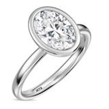 Photo of Niu 3 ct tw. Lab Grown Diamond Oval Solitaire Engagement Ring 10K White Gold [BT1919WE-I295]