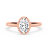Photo of Niu 3 ct tw. Lab Grown Diamond Oval Solitaire Engagement Ring 14K Rose Gold [BT1919RE-I295]
