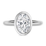 Photo of Niu 3 ct tw. Lab Grown Diamond Oval Solitaire Engagement Ring 14K White Gold [BT1919WE-I295]