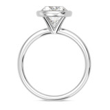 Photo of Niu 3 ct tw. Lab Grown Diamond Oval Solitaire Engagement Ring 14K White Gold [BT1919WE-I295]