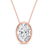 Photo of Adora 3 CT. T.W. Lab Grown Diamond Solitaire Pendant 14K Rose Gold [SP1919R-I295]