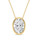 Photo of Adora 3 Carat T.W. Lab Grown Diamond Solitaire Pendant 14K Yellow Gold [SP1919Y-I295]