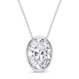 Photo of Adora 3 Carat T.W. Lab Grown Diamond Solitaire Pendant 14K White Gold [SP1919W-I295]