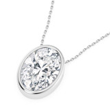 Photo of Adora 3 Carat T.W. Lab Grown Diamond Solitaire Pendant 14K White Gold [SP1919W-I295]