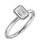 Photo of Niu 1 ct tw. Lab Grown Diamond Emerald Solitaire Engagement Ring 10K White Gold [BT1920WE-N095]