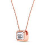 Photo of Dori 1 CT. T.W. Lab Grown Diamond Solitaire Pendant 10K Rose Gold [SP1920R-N095]
