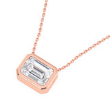 Photo of Dori 1 CT. T.W. Lab Grown Diamond Solitaire Pendant 10K Rose Gold [SP1920R-N095]