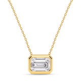 Photo of Dori 1 Carat T.W. Lab Grown Diamond Solitaire Pendant 14K Yellow Gold [SP1920Y-N095]