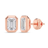 Photo of Dori 1 CT. T.W. Lab Grown Diamond Solitaire Earring 14K Rose Gold [SE1920R-N095]