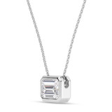 Photo of Dori 1 Carat T.W. Lab Grown Diamond Solitaire Pendant 10K White Gold [SP1920W-N095]