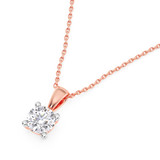 Photo of Win 3/8 Carat T.W. Lab Grown Diamond Solitaire Pendant 14K Rose Gold [SP1931R-C000]