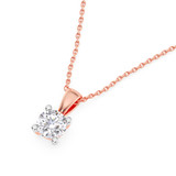 Photo of Lavita 1/3 Carat T.W. Lab Grown Diamond Solitaire Pendant 14K Rose Gold [SP1932R-C000]