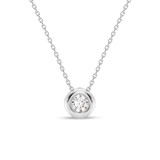 Photo of Della 1/10 CT. T.W. Lab Grown Diamond Solitaire Pendant 14K White Gold [SP1933W-C000]