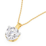 Photo of Ushi 1 1/2 CT. T.W. Lab Grown Diamond Solitaire Pendant 14K Yellow Gold [SP1934Y-L145]