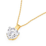 Photo of Ushi 1 Carat T.W. Lab Grown Diamond Solitaire Pendant 14K Yellow Gold [SP1935Y-L095]