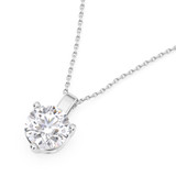 Photo of Ushi 1 Carat T.W. Lab Grown Diamond Solitaire Pendant 14K White Gold [SP1935W-L095]