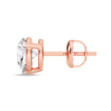 Photo of Ushi 1 CT. T.W. Lab Grown Diamond Solitaire Earring in 14K Rose Gold [SE1935R-C000]