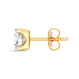 Photo of Leo 1/2 Carat T.W. Lab Grown Diamond Solitaire Earring 14K Yellow Gold [SE1937Y-C000]