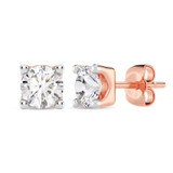 Photo of Leo 1/2 Carat T.W. Lab Grown Diamond Solitaire Earring 14K Rose Gold [SE1937R-C000]