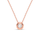Photo of Della 1/10 Carat T.W. Lab Grown Diamond Solitaire Pendant 10K Rose Gold [SP1933R-C000]