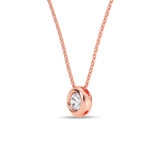 Photo of Della 1/10 Carat T.W. Lab Grown Diamond Solitaire Pendant 10K Rose Gold [SP1933R-C000]