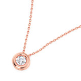 Photo of Della 1/10 Carat T.W. Lab Grown Diamond Solitaire Pendant 10K Rose Gold [SP1933R-C000]
