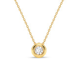 Photo of Della 1/10 Carat T.W. Lab Grown Diamond Solitaire Pendant 10K Yellow Gold [SP1933Y-C000]