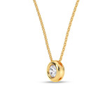 Photo of Della 1/10 Carat T.W. Lab Grown Diamond Solitaire Pendant 10K Yellow Gold [SP1933Y-C000]