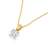 Photo of Lavita 1/3 Carat T.W. Lab Grown Diamond Solitaire Pendant 10K Yellow Gold [SP1932Y-C000]