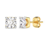 Photo of Leo 1/2 Carat T.W. Lab Grown Diamond Solitaire Earring 10K Yellow Gold [SE1937Y-C000]