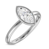 Photo of Niu 1 ct tw. Lab Grown Diamond Marquise Solitaire Engagement Ring 10K White Gold [BT1922WE-O095]