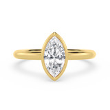 Photo of Niu 1 ct tw. Lab Grown Diamond Marquise Solitaire Engagement Ring 14K Yellow Gold [BT1922YE-O095]