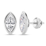 Photo of Flo 1 Carat T.W. Lab Grown Diamond Solitaire Earring 10K White Gold [SE1922W-O095]