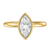 Photo of Niu 1 ct tw. Lab Grown Diamond Marquise Solitaire Engagement Ring 10K Yellow Gold [BT1922YE-O095]