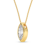 Photo of Flo 1 Carat T.W. Lab Grown Diamond Solitaire Pendant 10K Yellow Gold [SP1922Y-O095]