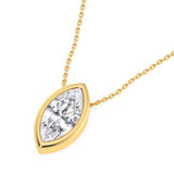 Photo of Flo 1 Carat T.W. Lab Grown Diamond Solitaire Pendant 10K Yellow Gold [SP1922Y-O095]