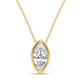 Photo of Flo 1 Carat T.W. Lab Grown Diamond Solitaire Pendant 14K Yellow Gold [SP1922Y-O095]