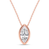 Photo of Flo 1 CT. T.W. Lab Grown Diamond Solitaire Pendant 14K Rose Gold [SP1922R-O095]