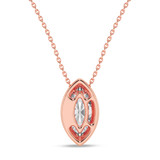 Photo of Flo 1 CT. T.W. Lab Grown Diamond Solitaire Pendant 14K Rose Gold [SP1922R-O095]