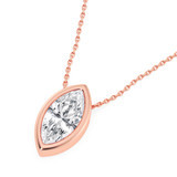 Photo of Flo 1 CT. T.W. Lab Grown Diamond Solitaire Pendant 14K Rose Gold [SP1922R-O095]