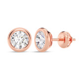 Photo of Naya 1 CT. T.W. Lab Grown Diamond Solitaire Earring 10K Rose Gold [SE1925R-L095]