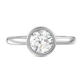 Photo of Niu 1 ct tw. Lab Grown Diamond Round Solitaire Engagement Ring 10K White Gold [BT1925WE-L095]