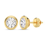Photo of Naya 1 Carat T.W. Lab Grown Diamond Solitaire Earring 14K Yellow Gold [SE1925Y-L095]